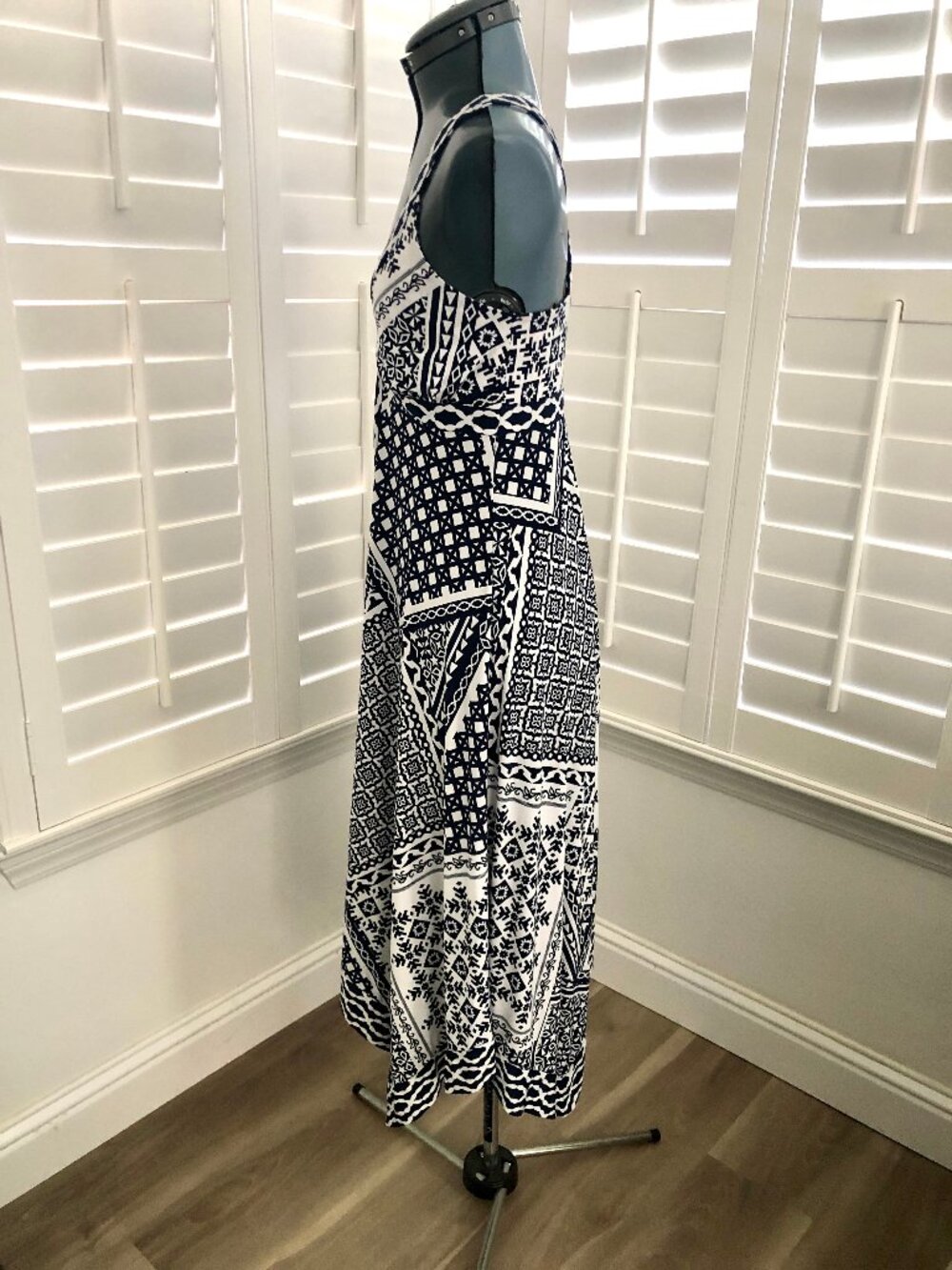 INC International Concepts High Low Stretchy Summer Scarf Style Dress, Size 2 - Picture 3 of 8